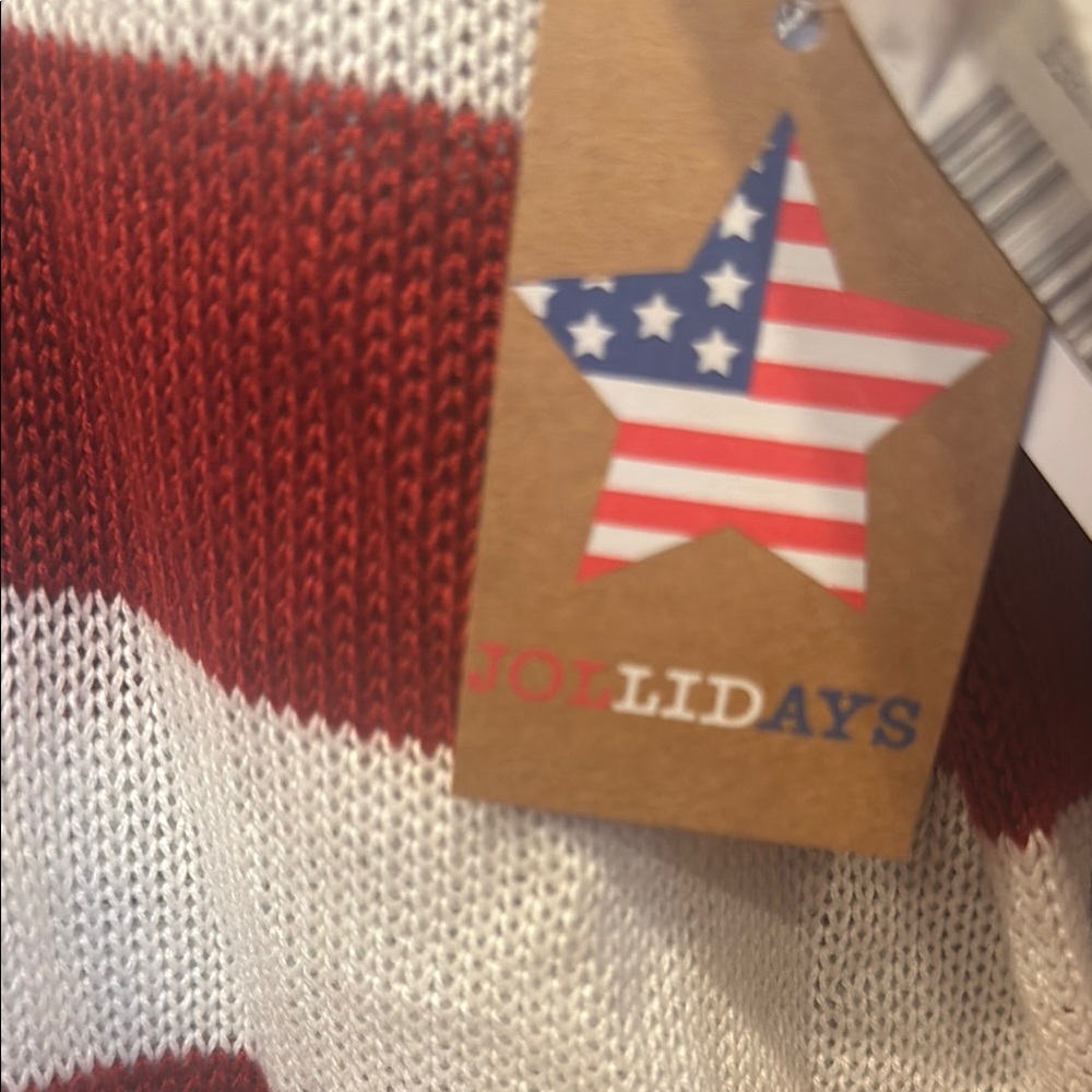 America inspired Blue and Red Relaxed Fit  sweater - Picture 4 of 4